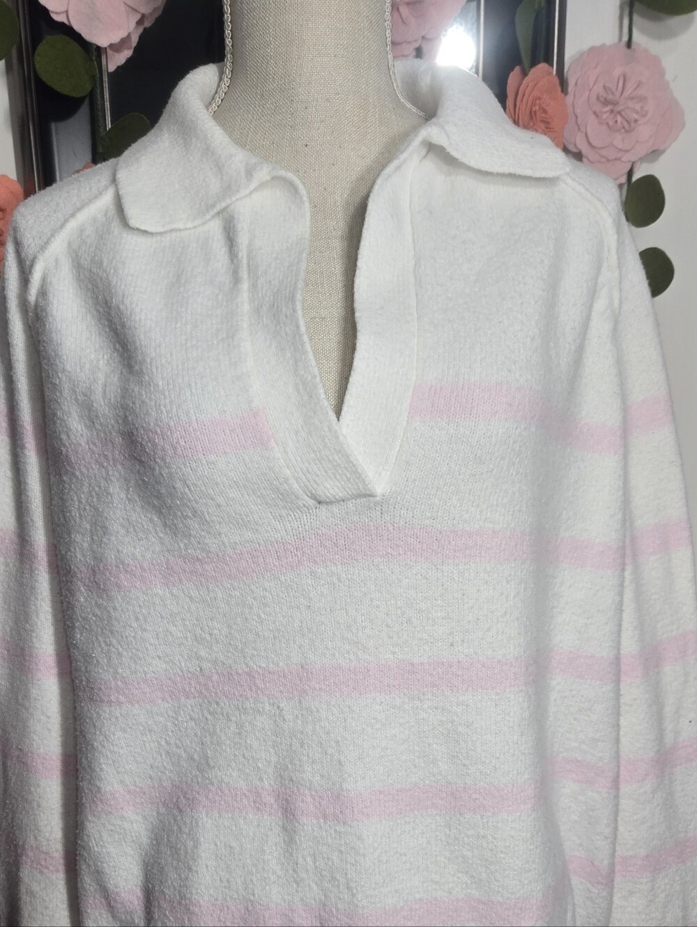 As Revival By Altard State Oversized Striped Pullover Sweater Sz XS - Picture 2 of 10